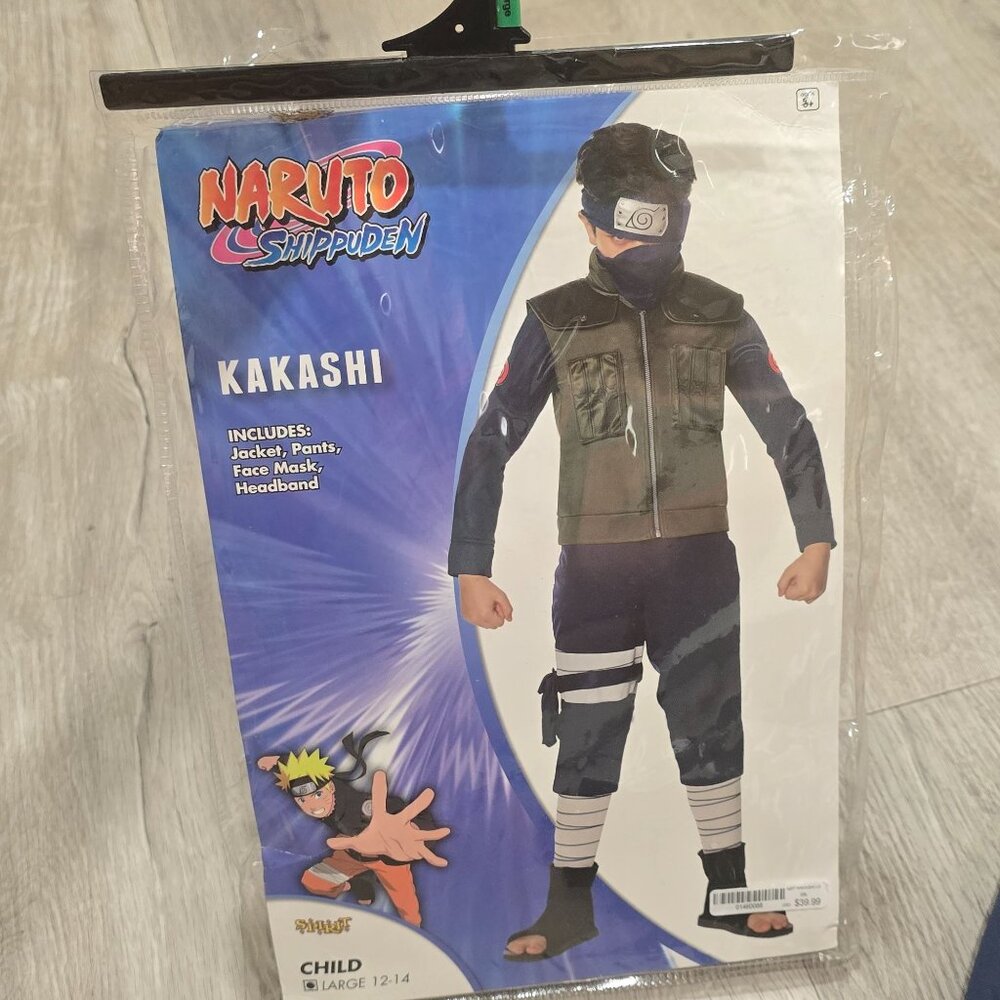 Naruto Shippuden Kakashi Child Costume Jacket Pants & Headband X Large 12-16 - Picture 5 of 8